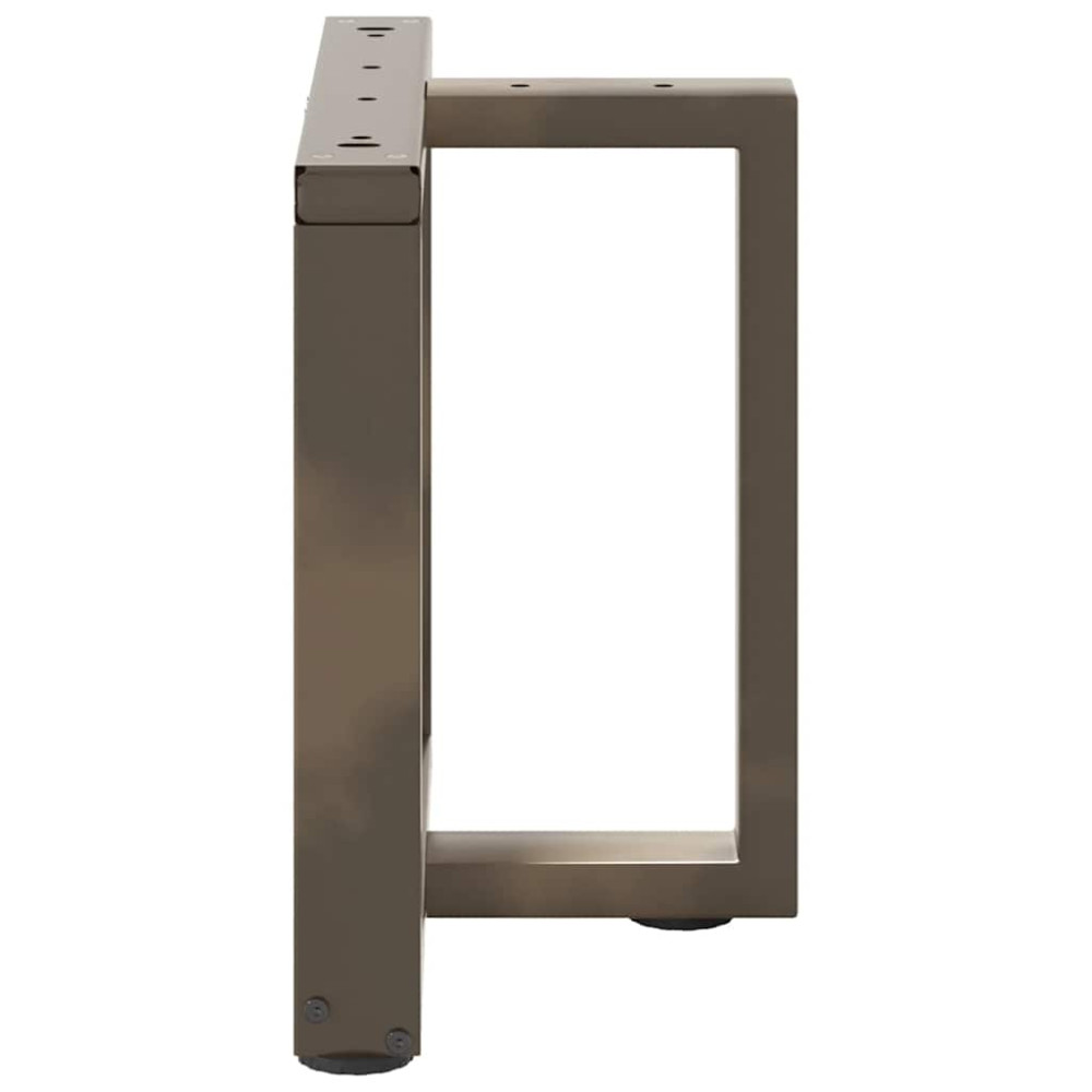 Produktbild för Soffbordsben T-formade 2 st svarta 50x25x(42-43) cm stål