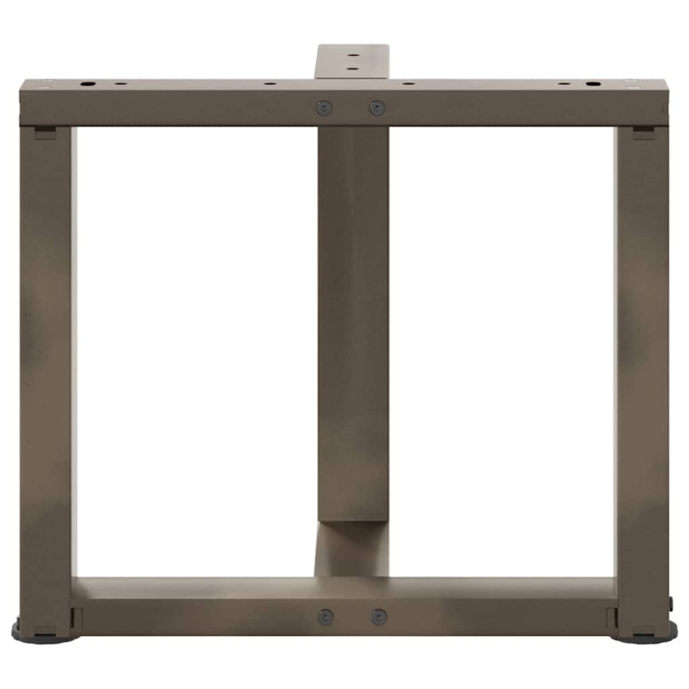 Produktbild för Soffbordsben T-formade 2 st svarta 50x25x(42-43) cm stål