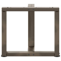 Produktbild för Soffbordsben T-formade 2 st svarta 50x25x(42-43) cm stål