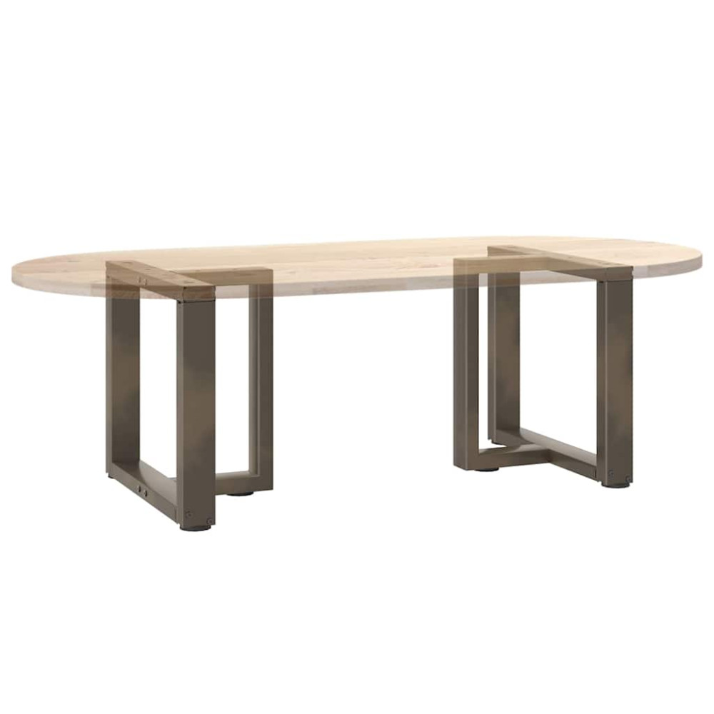 Produktbild för Soffbordsben T-formade 2 st svarta 50x25x(42-43) cm stål