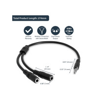 Produktbild för StarTech.com Slim stereosplitterkabel