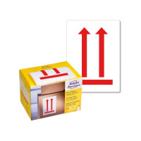 Produktbild för Etiketter Avery 100x74 mm, vita, med förtryckt symbol 'Denna...