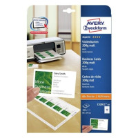 Produktbild för Avery Quick&Clean C32011 - visitkort - 100 kort - 45 x 85 mm - 200 g/m²