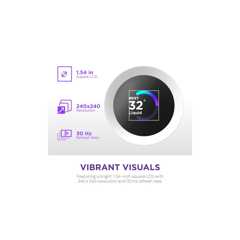 Produktbild för NZXT Kraken Plus RGB 240, Allt-i-ett vätskekylare, 12 cm, Vi...