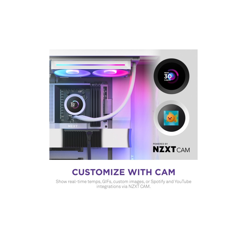 Produktbild för NZXT Kraken Plus RGB 240, Allt-i-ett vätskekylare, 12 cm, Vi...