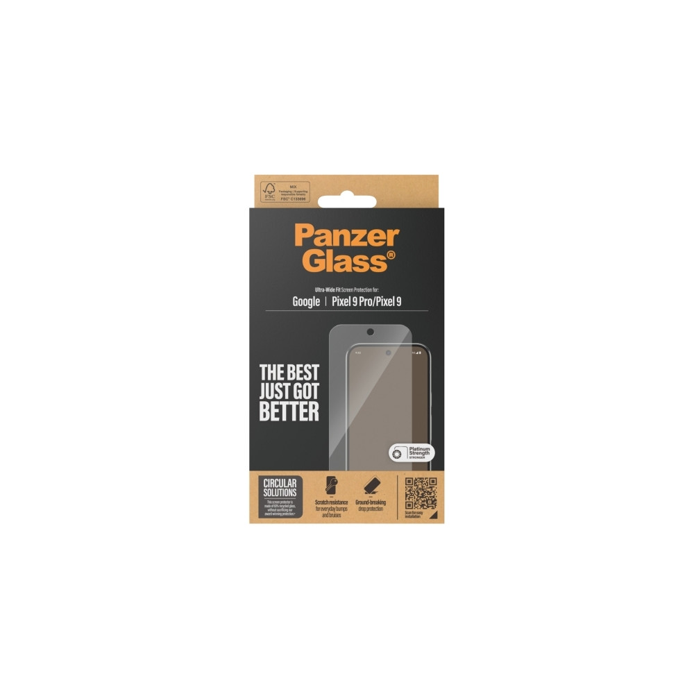 Produktbild för PanzerGlass - skärmskydd för mobiltelefon - ultrabred passning