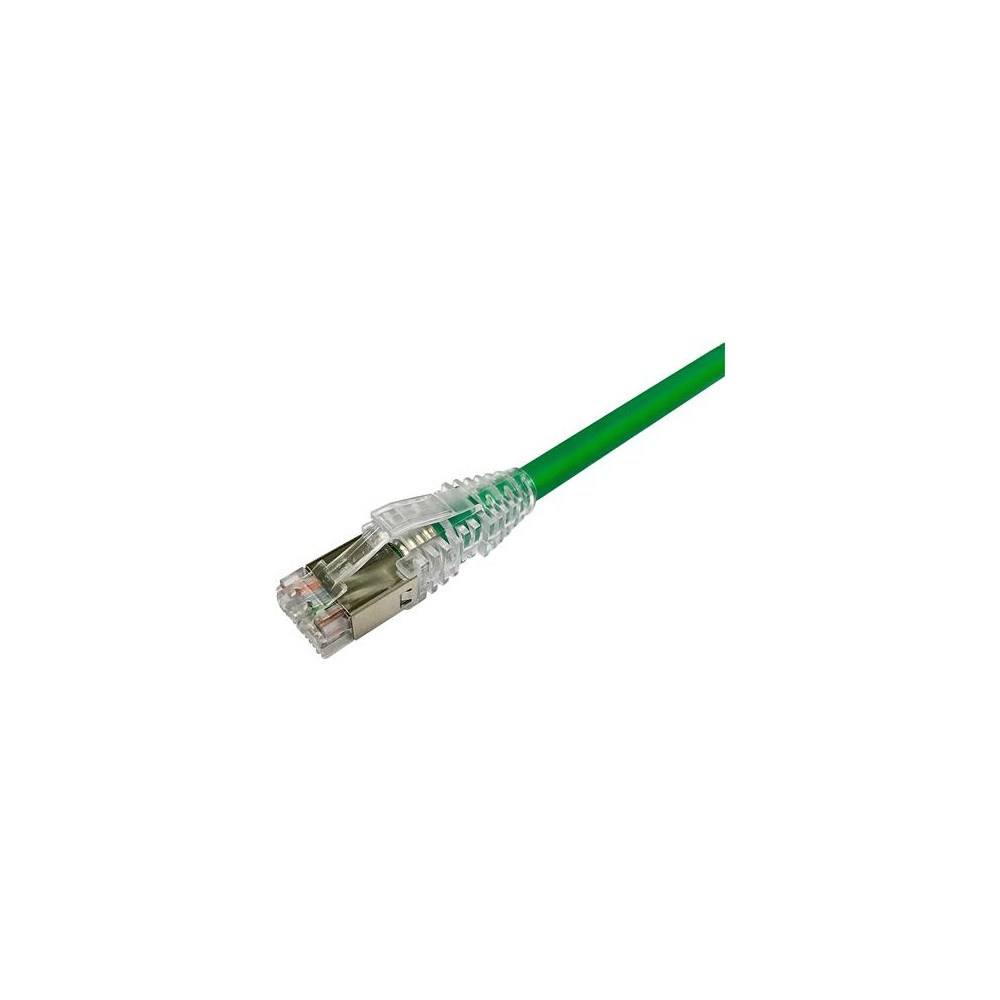 Produktbild för NETCONNECT patchkabel cat 6A S/FTP PiMF, längd 1,0 m grön LS...