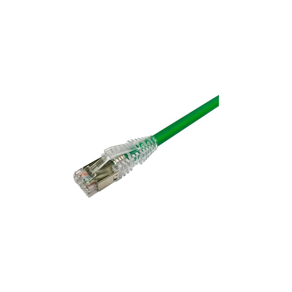 Produktbild för NETCONNECT patchkabel cat 6A S/FTP PiMF, längd 1,0 m grön LS...