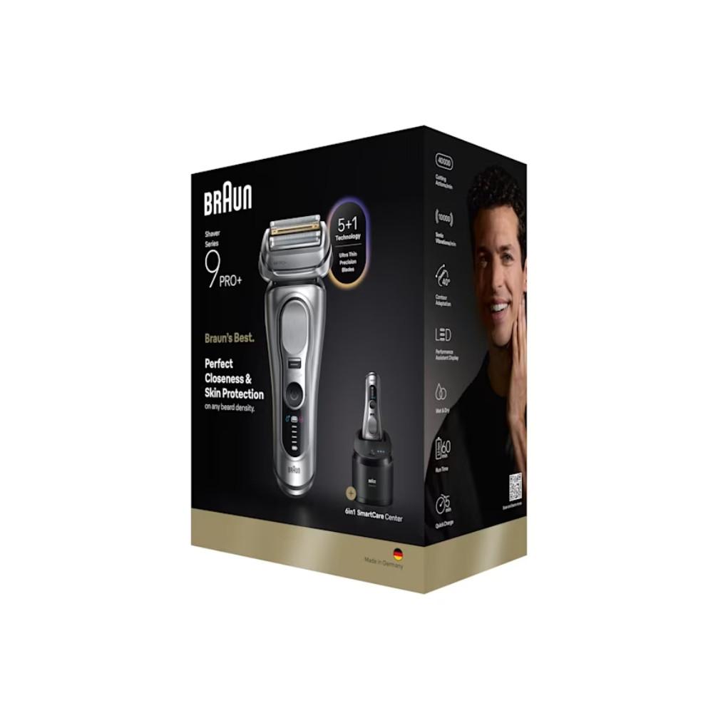 Produktbild för Braun Series 9 Pro+ 9667CC, Folierakapparat, Silver, Rostfri...