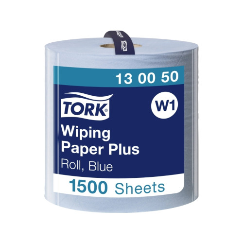TORK Tork® Plus W1 Allround avtorkningspapper 130050 blå 2-lagers