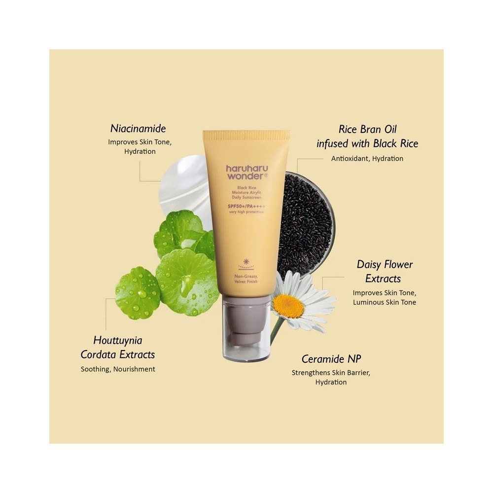 Produktbild för Black Rice Moisture Airyfit Daily Sunscreen SPF50+/PA++++ 50ml