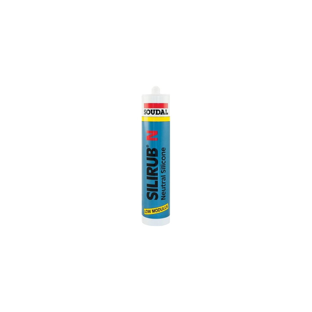 Produktbild för Byggsilikon Silirub N vit 310 ml patron, fullt elastisk, 1-k...