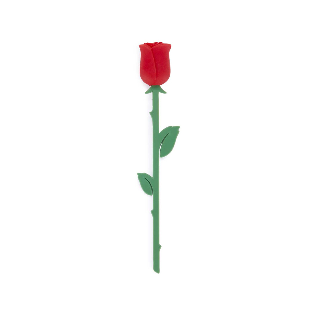 Produktbild för Bokmärke Blomma, Ros Röd