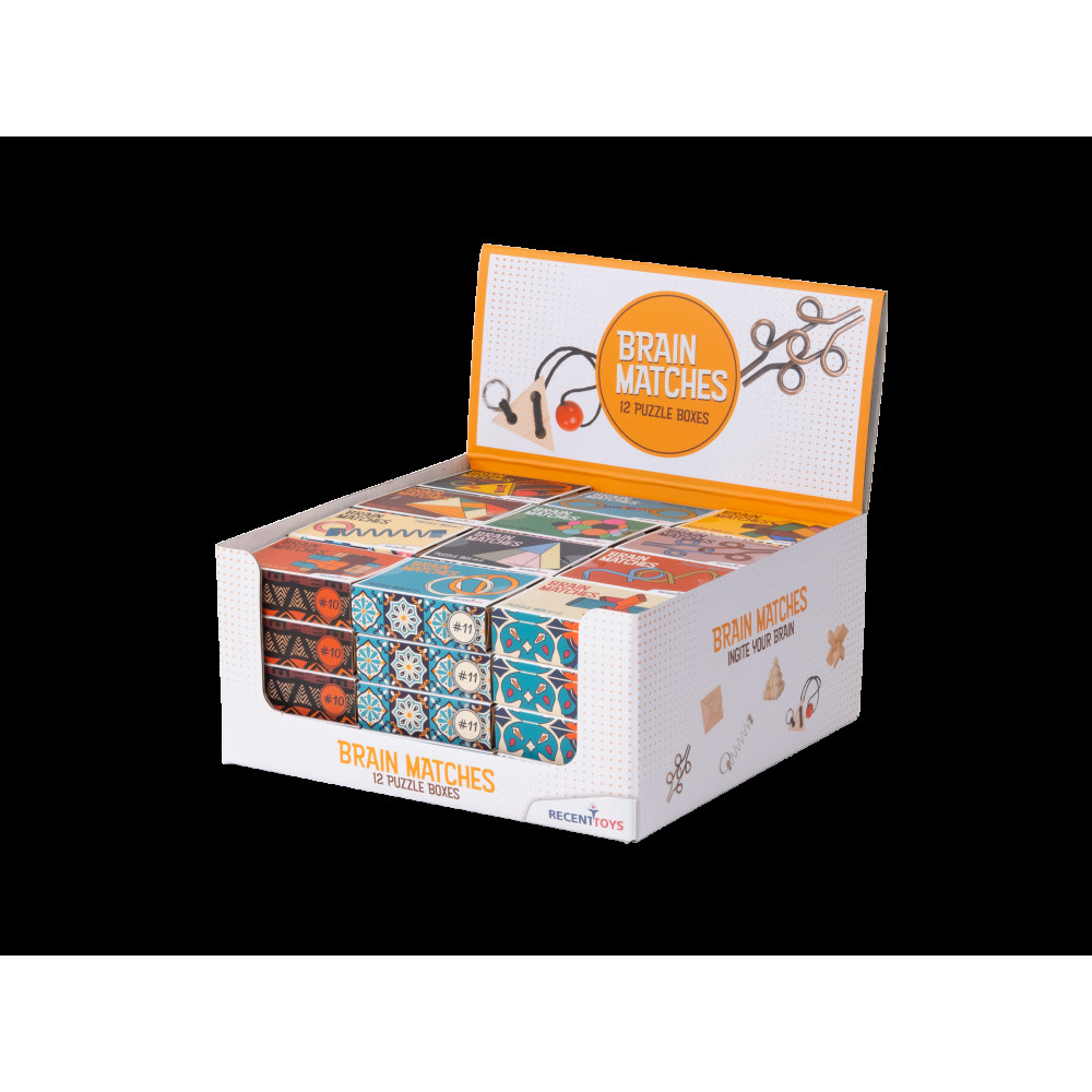 Produktbild för Brain Matches - IQ-kluringar i display - 48 st