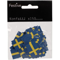 Produktbild för Konfetti FESTIVE Svenska flaggan 150/fp