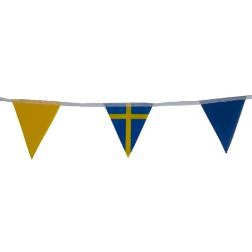 Festive Vimpel FESTIVE Svenska flaggan tyg 9m