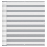 Produktbild för Balkong Skärm Ljusgrå och vit. 110 x 500 cm Oxford Tyg
