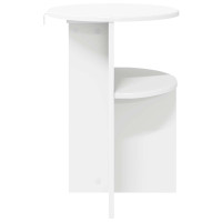 Produktbild för Sidobord med lagring Vit Ø 39,5 x 55 cm Konstruerat trä