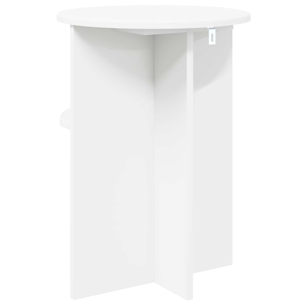 Produktbild för Sidobord med lagring Vit Ø 39,5 x 55 cm Konstruerat trä