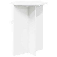 Produktbild för Sidobord med lagring Vit Ø 39,5 x 55 cm Konstruerat trä