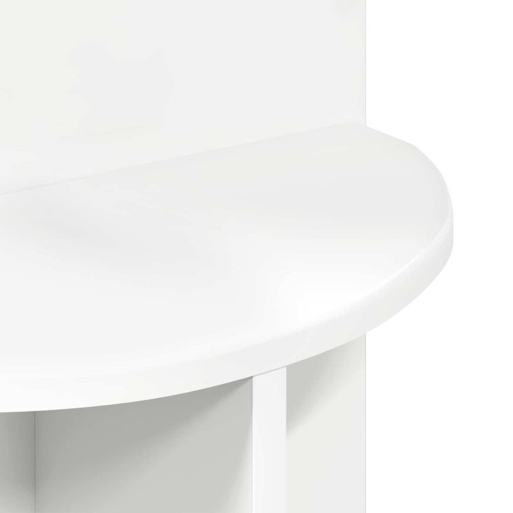 Produktbild för Sidobord med lagring Vit Ø 39,5 x 55 cm Konstruerat trä