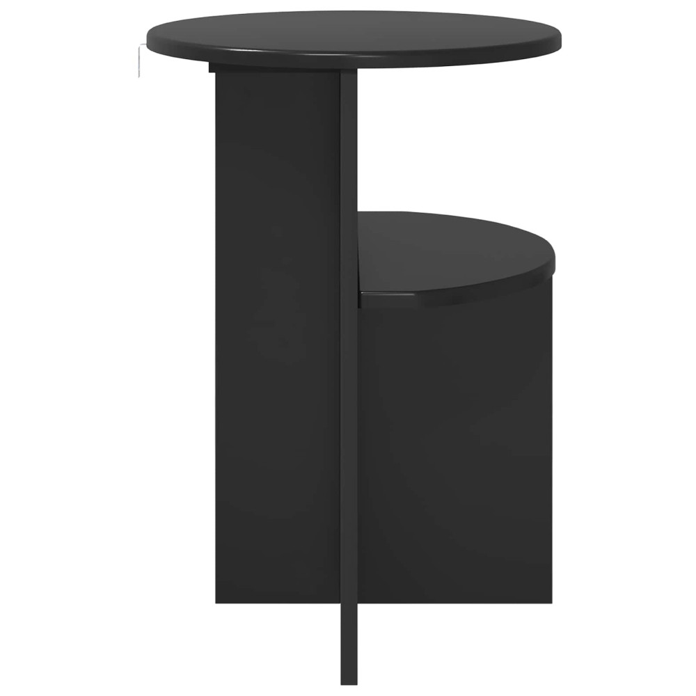 Produktbild för Sidobord med lagring Svart ek Ø 39,5 x 55 cm Konstruerat trä