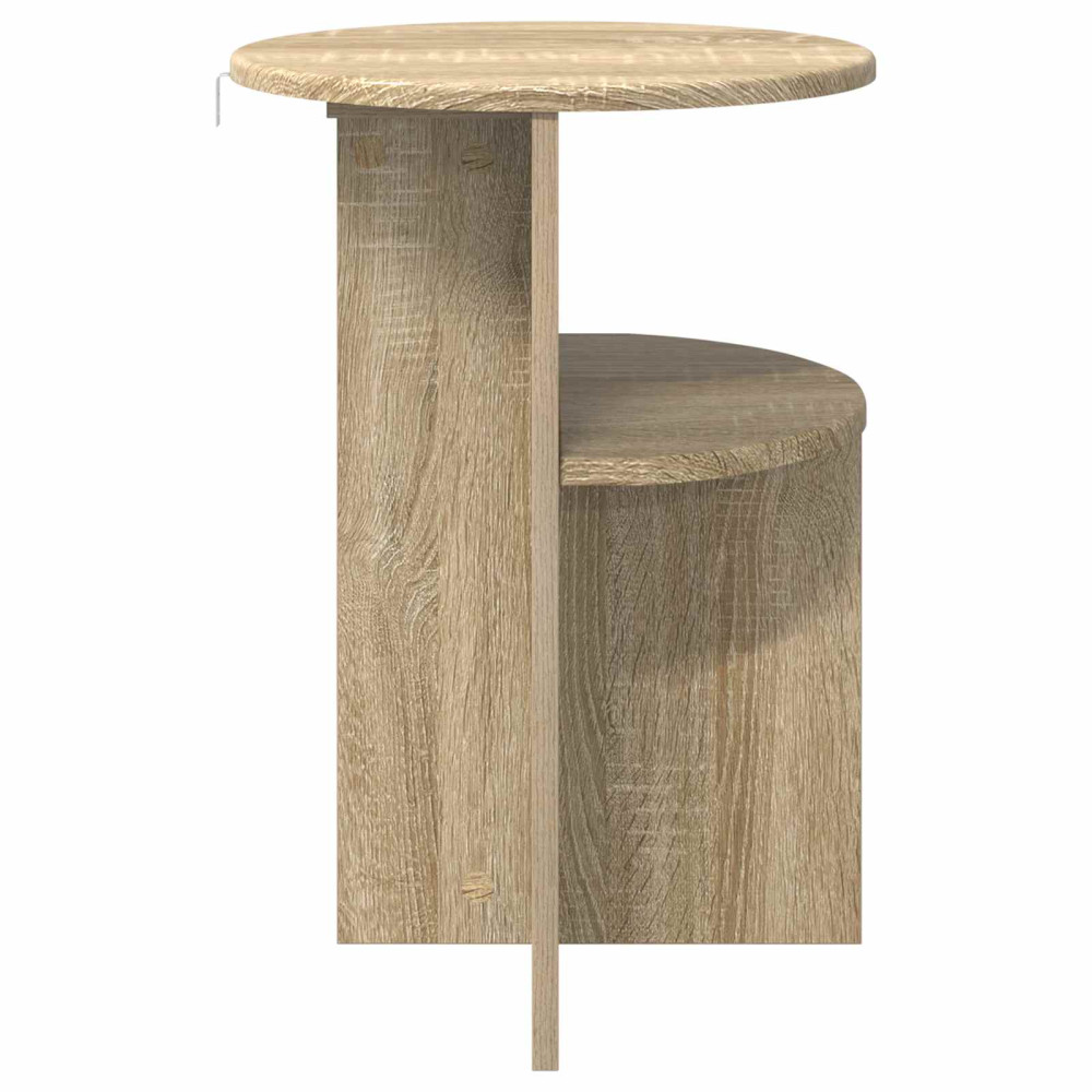 Produktbild för Sidobord med lagring Sonoma-ek Ø 39,5 x 55 cm Konstruerat trä