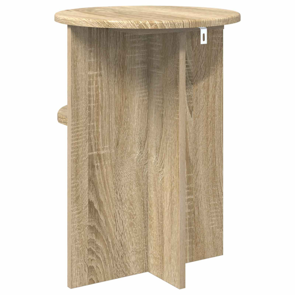 Produktbild för Sidobord med lagring Sonoma-ek Ø 39,5 x 55 cm Konstruerat trä