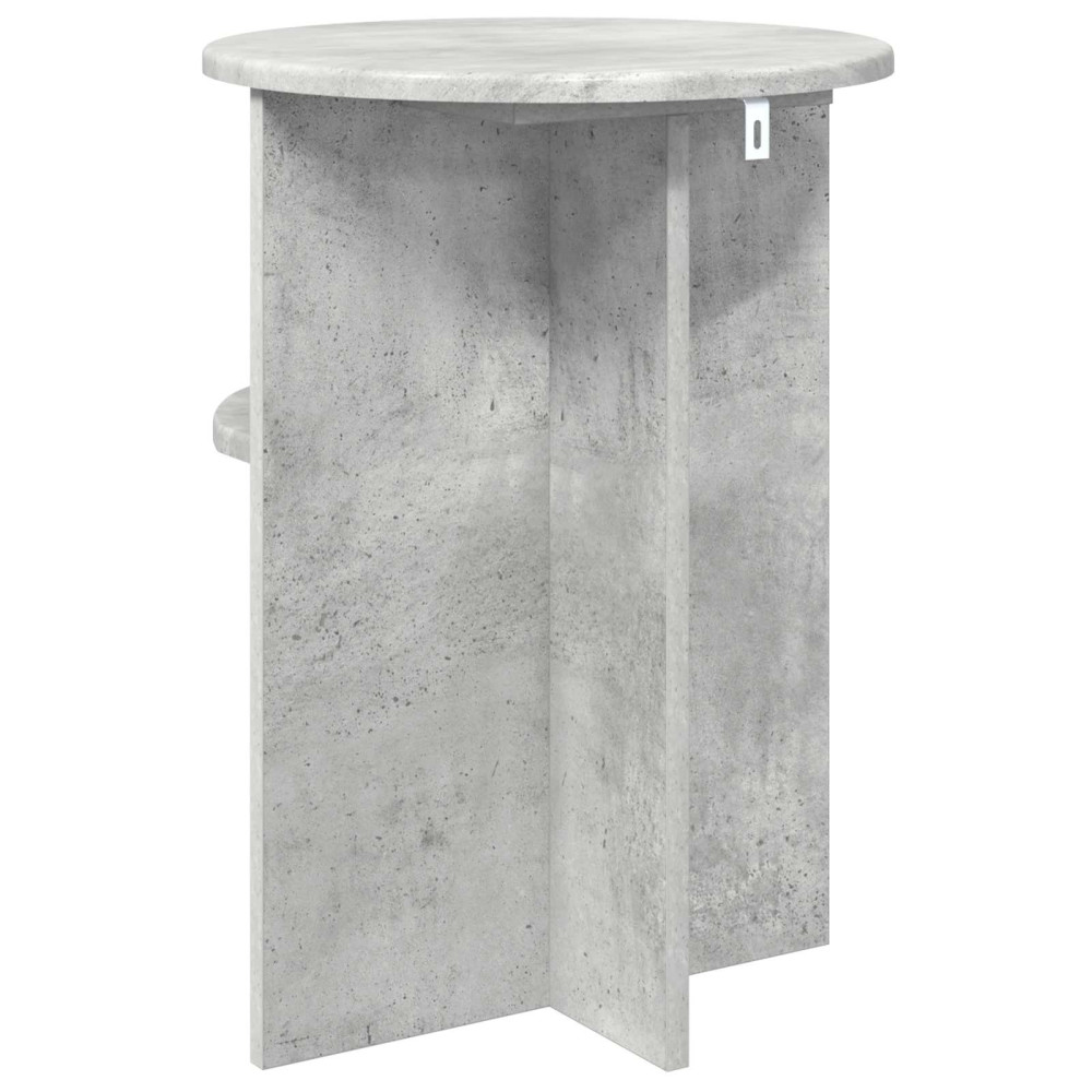 Produktbild för Sidobord med lagring Betonggrå Ø 39,5 x 55 cm Konstruerat trä