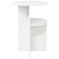Produktbild för Sidobord Vit högglans Ø 39,5 x 55 cm Konstruerat trä
