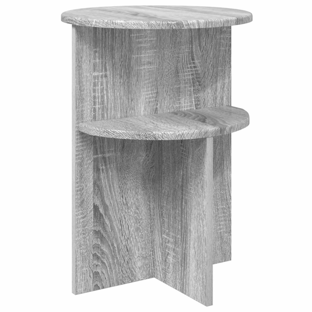 Produktbild för Sidobord Grå sonoma-ek Ø 39,5 x 55 cm Konstruerat trä