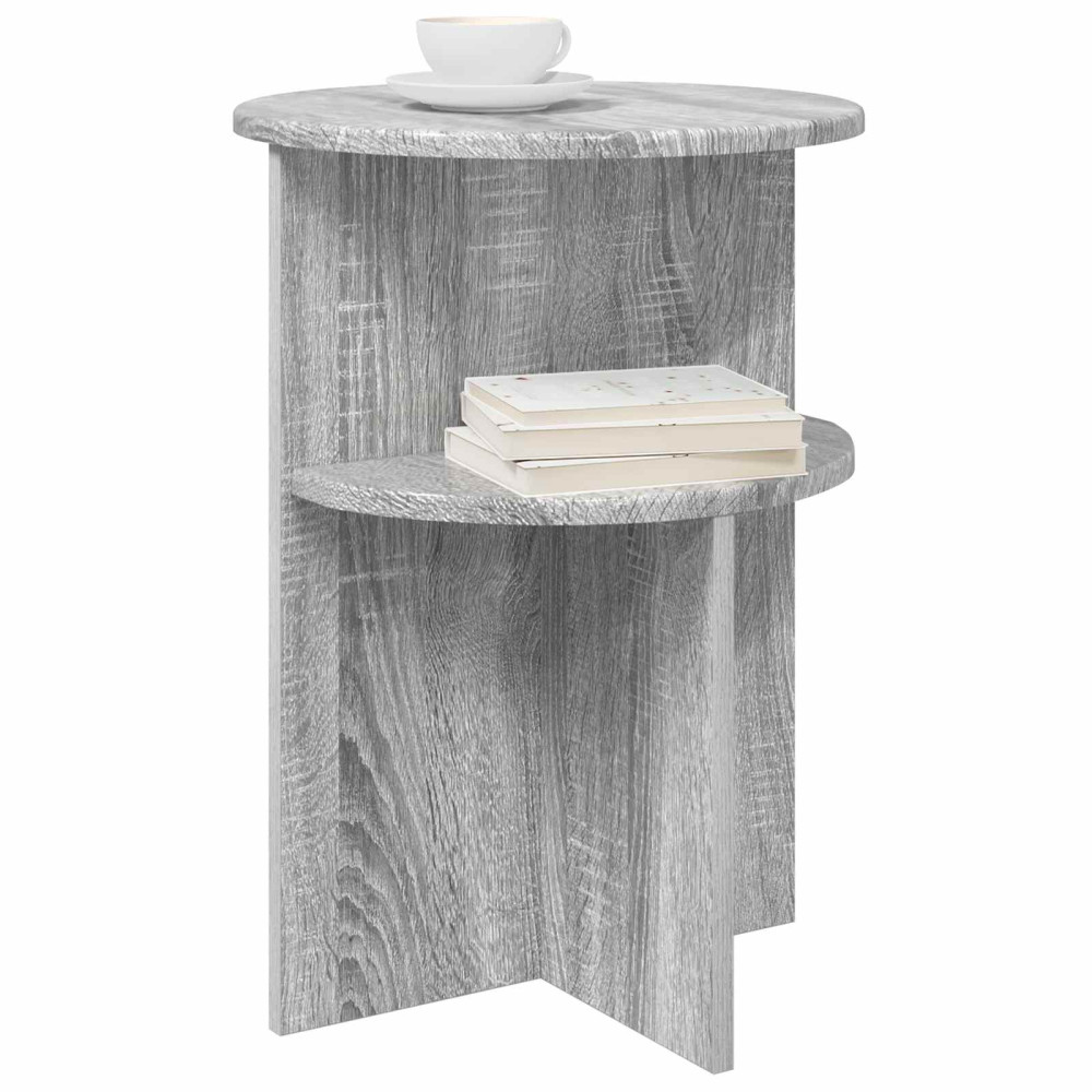 Produktbild för Sidobord Grå sonoma-ek Ø 39,5 x 55 cm Konstruerat trä