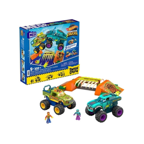 MEGA Mattel MEGA Hot Wheels Monster Trucks Mega-Wrex Bone Crash S...
