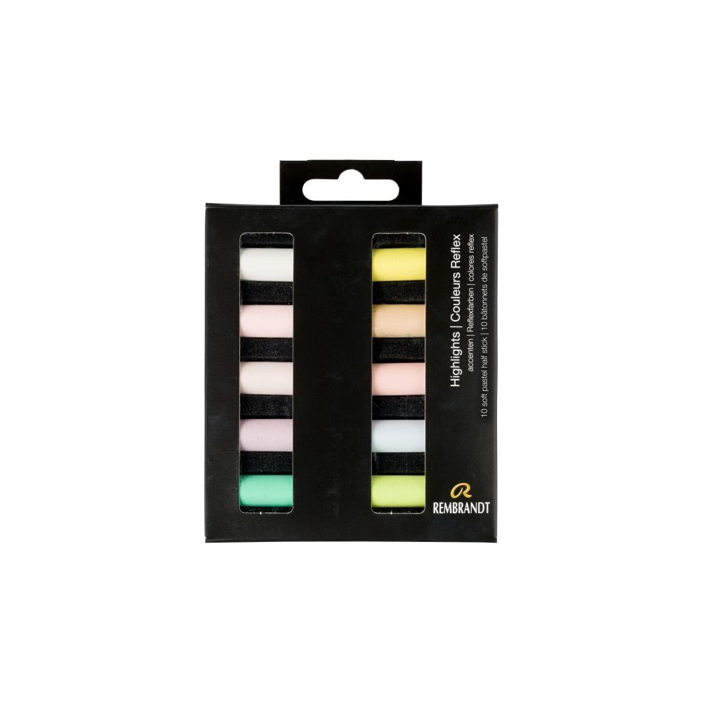 Produktbild för Rembrandt soft pastell set Highlights | 10 halvpastellkritor