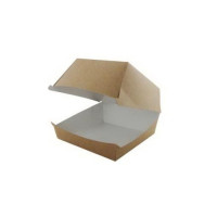 Produktbild för Antalis hamburgaremballage brun/vit 120x120x80 mm, 240 st./f...