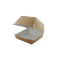 Produktbild för Antalis hamburgaremballage brun/vit 120x120x80 mm, 240 st./f...