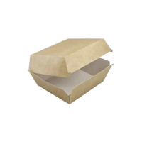 Produktbild för Antalis hamburgaremballage brun/vit 120x120x80 mm, 240 st./f...