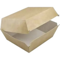 Produktbild för Antalis hamburgaremballage brun/vit 120x120x80 mm, 240 st./f...