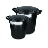 Produktbild för Sopkärl Oregon Storage bucket 80 l svart, lock, lås och märk...