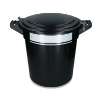 Produktbild för Sopkärl Oregon Storage bucket 80 l svart, lock, lås och märk...