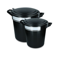 Produktbild för Sopkärl Oregon Storage bucket 80 l svart, lock, lås och märk...