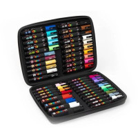 Produktbild för POSCA presentförpackning, 40 st. olika färger och streckbred...