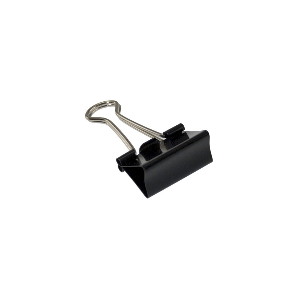 Produktbild för Stickn papperklämmor i stål svart bnt 30 mm foldback, 12 st/...