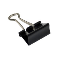 Produktbild för Stickn papperklämmor i stål svart bnt 30 mm foldback, 12 st/...