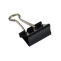 Produktbild för Stickn papperklämmor i stål svart bnt 30 mm foldback, 12 st/...