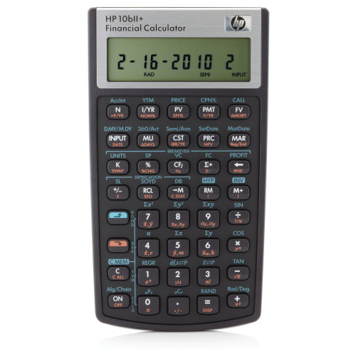 HP Hewlett-Packard HP 10bII+ finansräknare LCD 12 siffror batte...