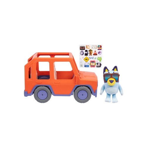Bluey Bluey, Stor Heeler Familjebil 4WD med Bluey Gosedjur. Bilhöj...