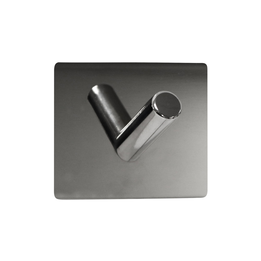 Produktbild för HOME It® självhäftande enkel krok i rostfritt stål 4 x 4 cm,...