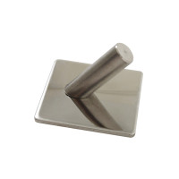 Produktbild för HOME It® självhäftande enkel krok i rostfritt stål 4 x 4 cm,...