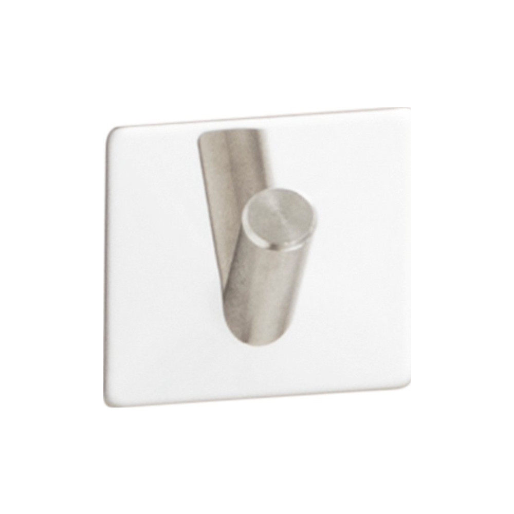 Produktbild för HOME It® självhäftande enkel krok i rostfritt stål 4 x 4 cm,...